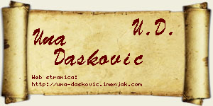 Una Dašković vizit kartica
